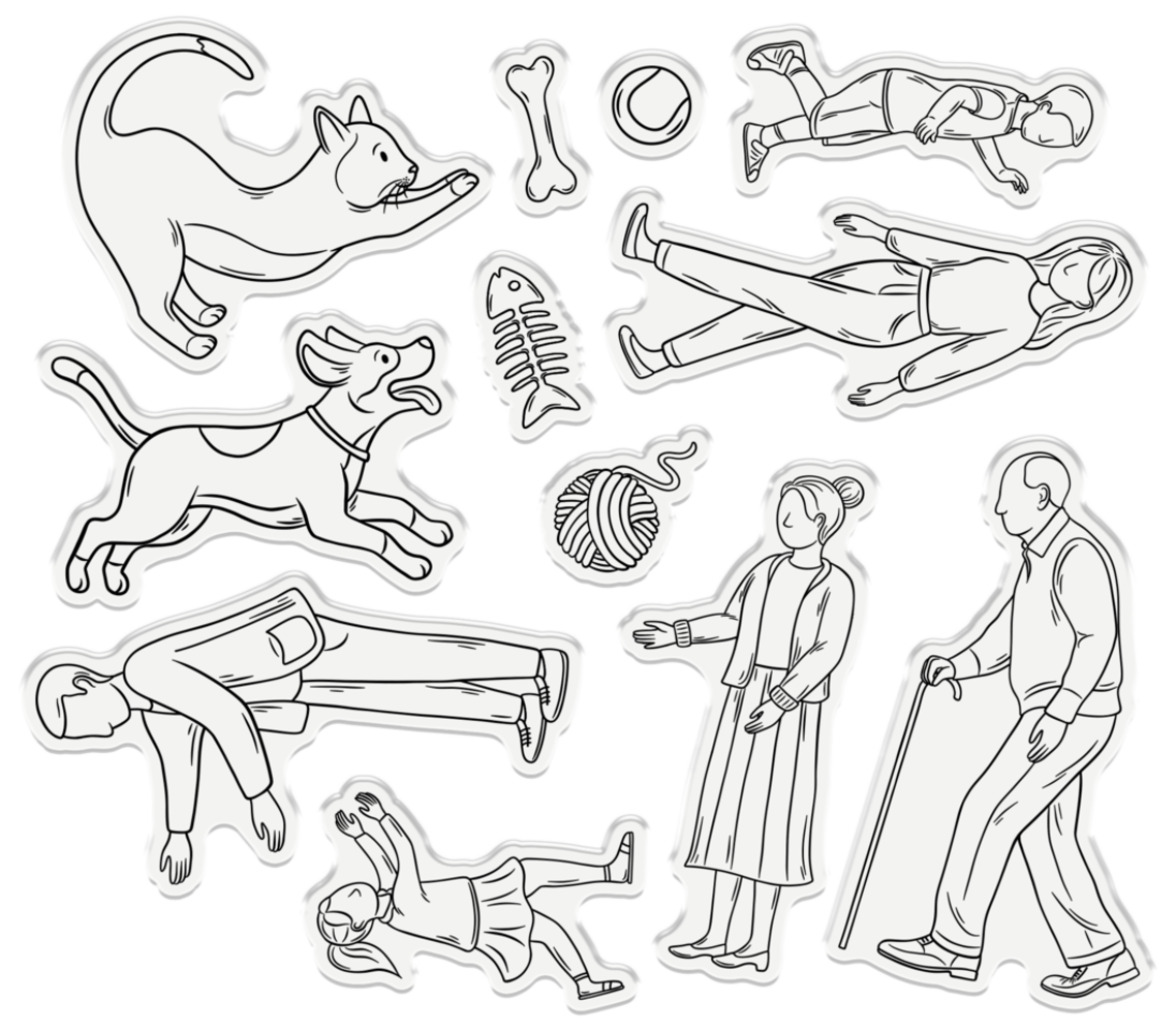 Crafter's Companion Motion Friends Stamp & Dies (CC-STD-MOFR)