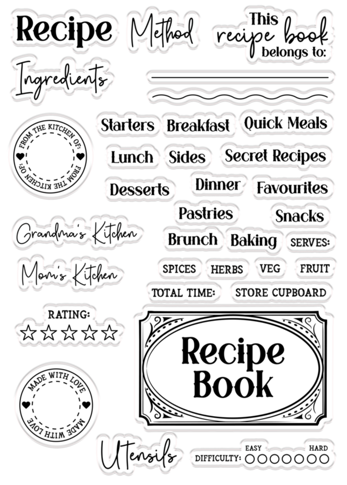 Crafter's Companion Recipe Book Stamp & Dies (CC-RB-STD-TABSE) Crafter's Companion Recipe Book Stamp & Dies (CC-RB-STD-TABSE)