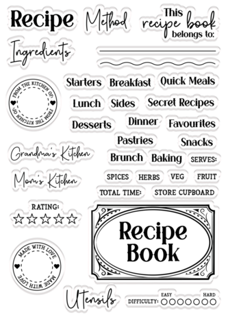 Crafter's Companion Recipe Book Stamp & Dies (CC-RB-STD-TABSE) Crafter's Companion Recipe Book Stamp & Dies (CC-RB-STD-TABSE)