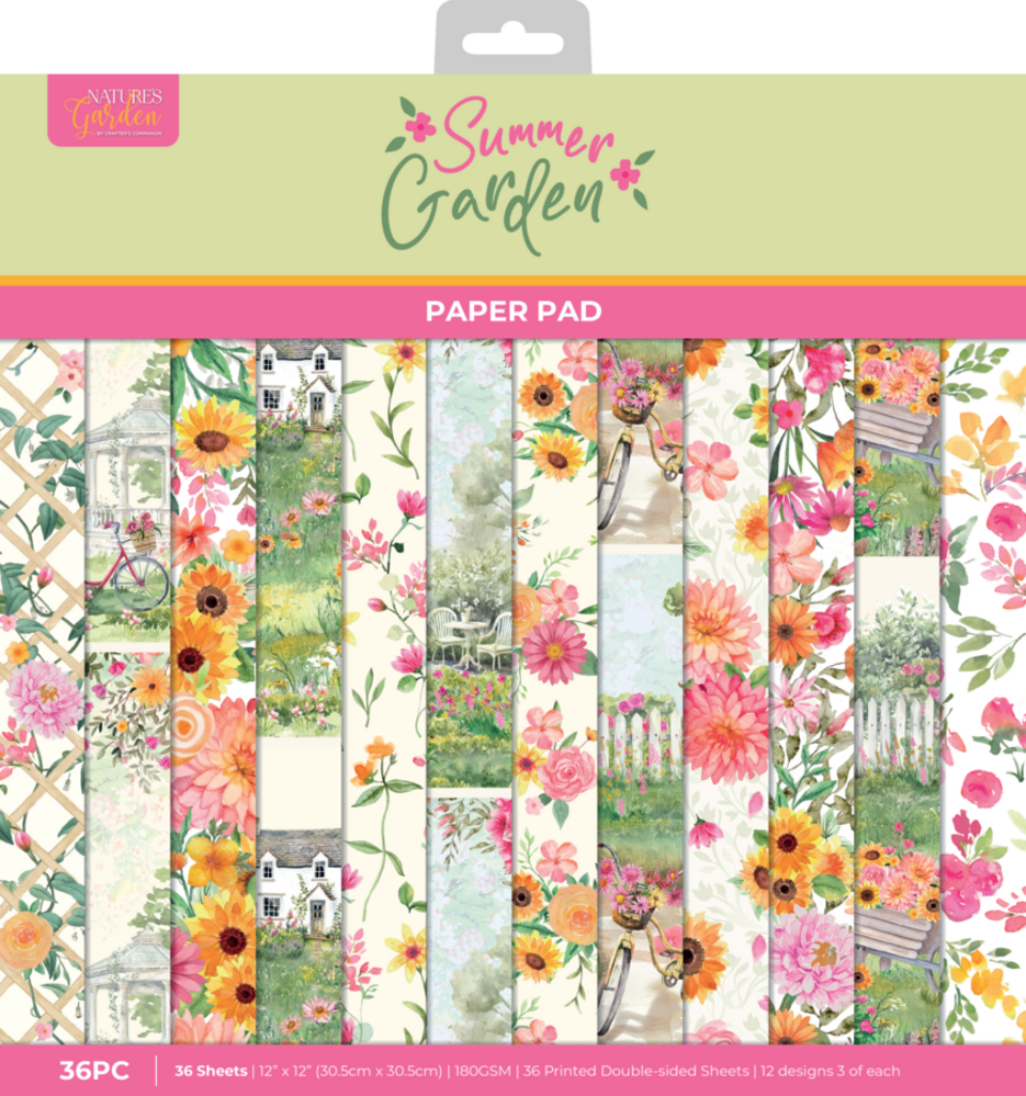Crafter's Companion Summer Garden 12x12 Inch Paper Pad (NG-SUG-PAD12) Crafter's Companion Summer Garden 12x12 Inch Paper Pad (NG-SUG-PAD12)