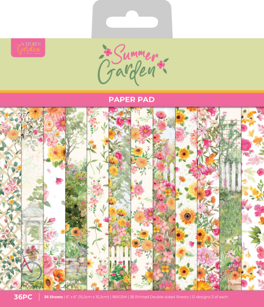 Crafter's Companion Summer Garden 6x6 Inch Paper Pad (NG-SUG-PAD6) Crafter's Companion Summer Garden 6x6 Inch Paper Pad (NG-SUG-PAD6)