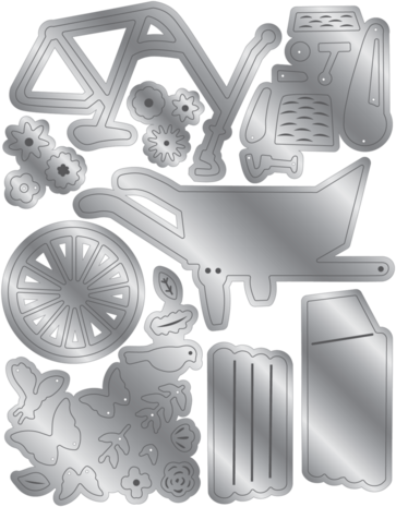 Crafter's Companion Summer Garden Dies Cart & Bicycle (NG-SUG-MD-FCBIC) Crafter's Companion Summer Garden Dies Cart & Bicycle (NG-SUG-MD-FCBIC)