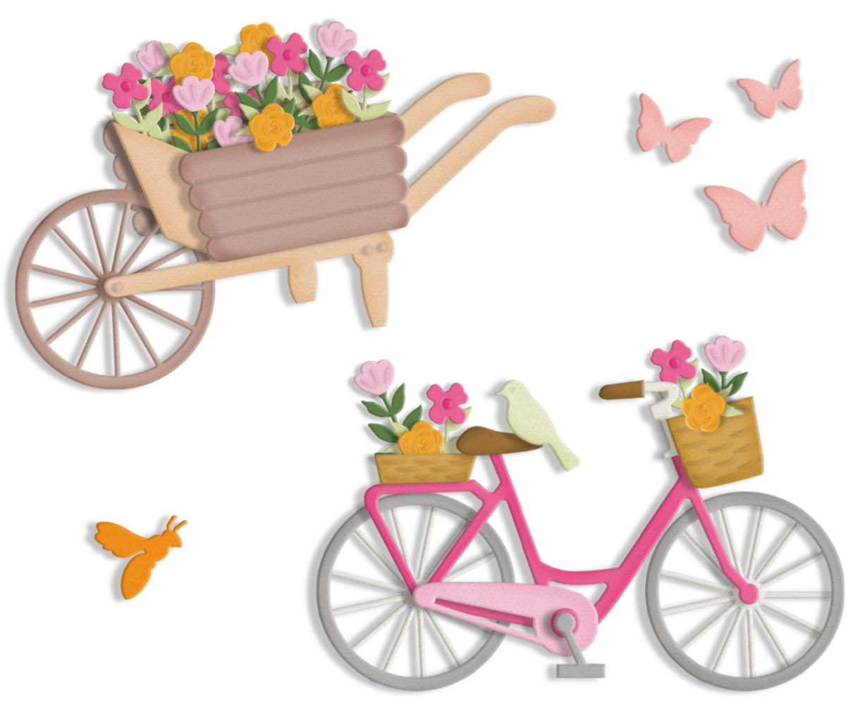 Crafter's Companion Summer Garden Dies Cart & Bicycle (NG-SUG-MD-FCBIC) Crafter's Companion Summer Garden Dies Cart & Bicycle (NG-SUG-MD-FCBIC)