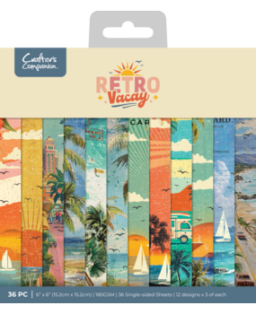 Crafter's Companion Retro Vacay 6x6 Inch Paper Pad (CC-RV-PAD6) Crafter's Companion Retro Vacay 6x6 Inch Paper Pad (CC-RV-PAD6)