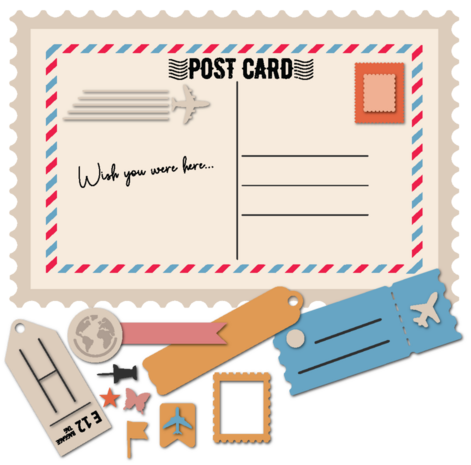Crafter's Companion Retro Vacay Stamp, Die & Stencil Set Special Delivery (CC-RV-STD-STEN-SPDE) Crafter's Companion Retro Vacay Stamp, Die & Stencil Set Special Delivery (CC-RV-STD-STEN-SPDE)