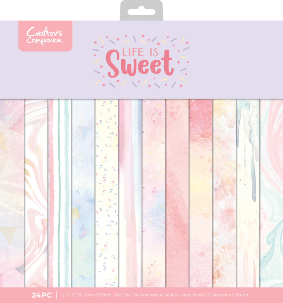 Crafter's Companion Life is Sweet 12x12 Inch Paper Pad (CC-LS-PAD12) Crafter's Companion Life is Sweet 12x12 Inch Paper Pad (CC-LS-PAD12)