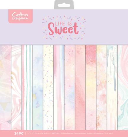 Crafter's Companion Life is Sweet 12x12 Inch Paper Pad (CC-LS-PAD12) Crafter's Companion Life is Sweet 12x12 Inch Paper Pad (CC-LS-PAD12)