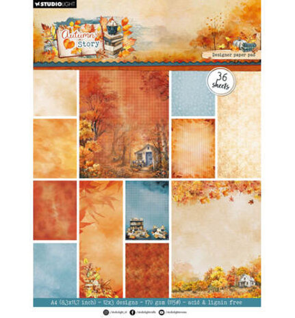 Studio Light Autumn Story A4 Background Paper Pad (SL-AS-DPP500) Studio Light Autumn Story A4 Background Paper Pad (SL-AS-DPP500)