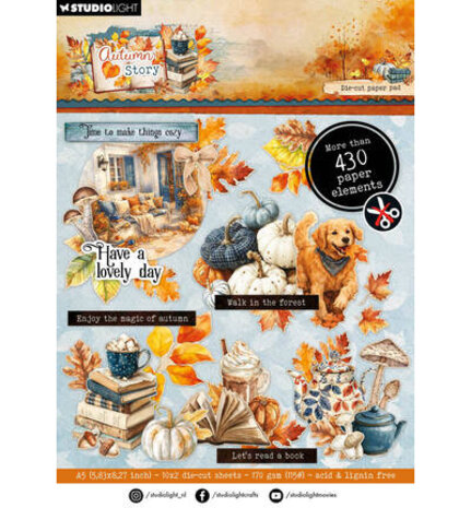 Studio Light Autumn Story A5 Die-Cut Paper Pad (SL-AS-DCPP499) Studio Light Autumn Story A5 Die-Cut Paper Pad (SL-AS-DCPP499)