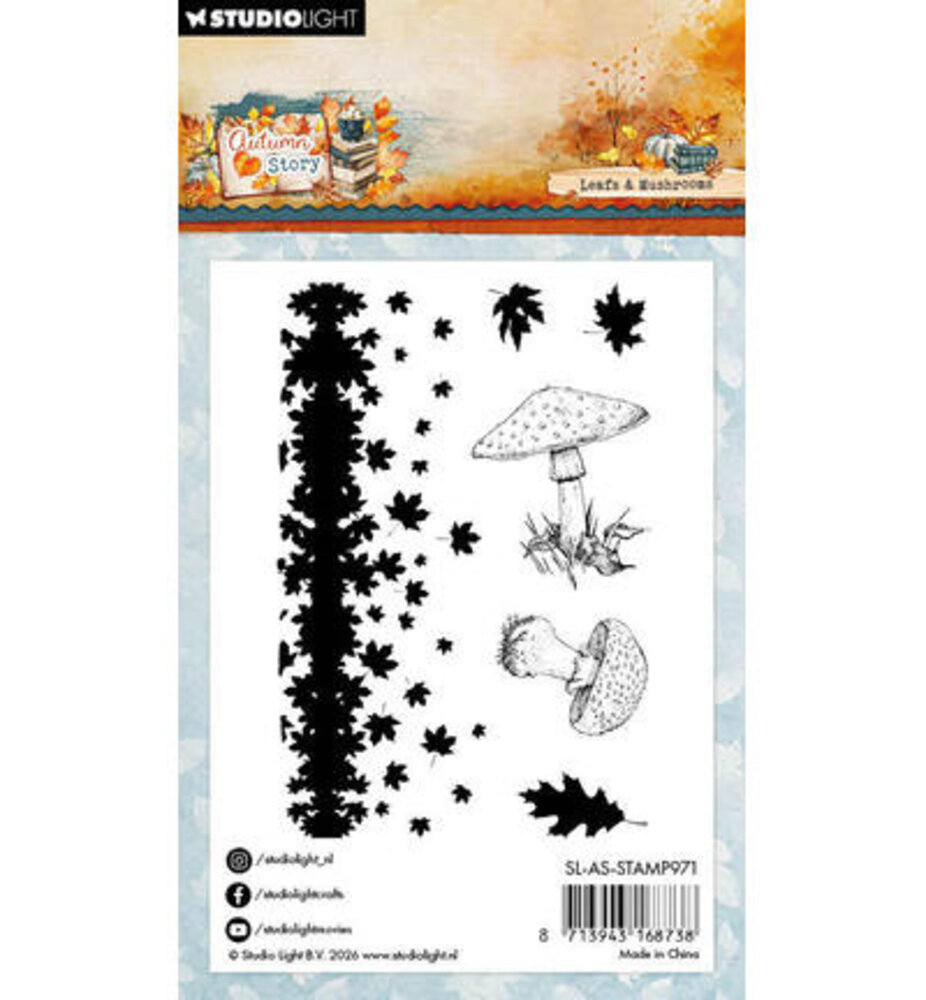 Studio Light Autumn Story Clear Stamp Leaves and Mushrooms (SL-AS-STAMP971) Studio Light Autumn Story Clear Stamp Leaves and Mushrooms (SL-AS-STAMP971)