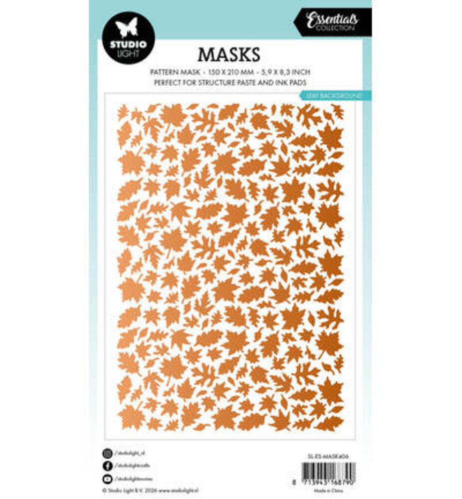 Studio Light Essentials Masking Stencil Leaves Background (SL-ES-MASK406) Studio Light Essentials Masking Stencil Leaves Background (SL-ES-MASK406)