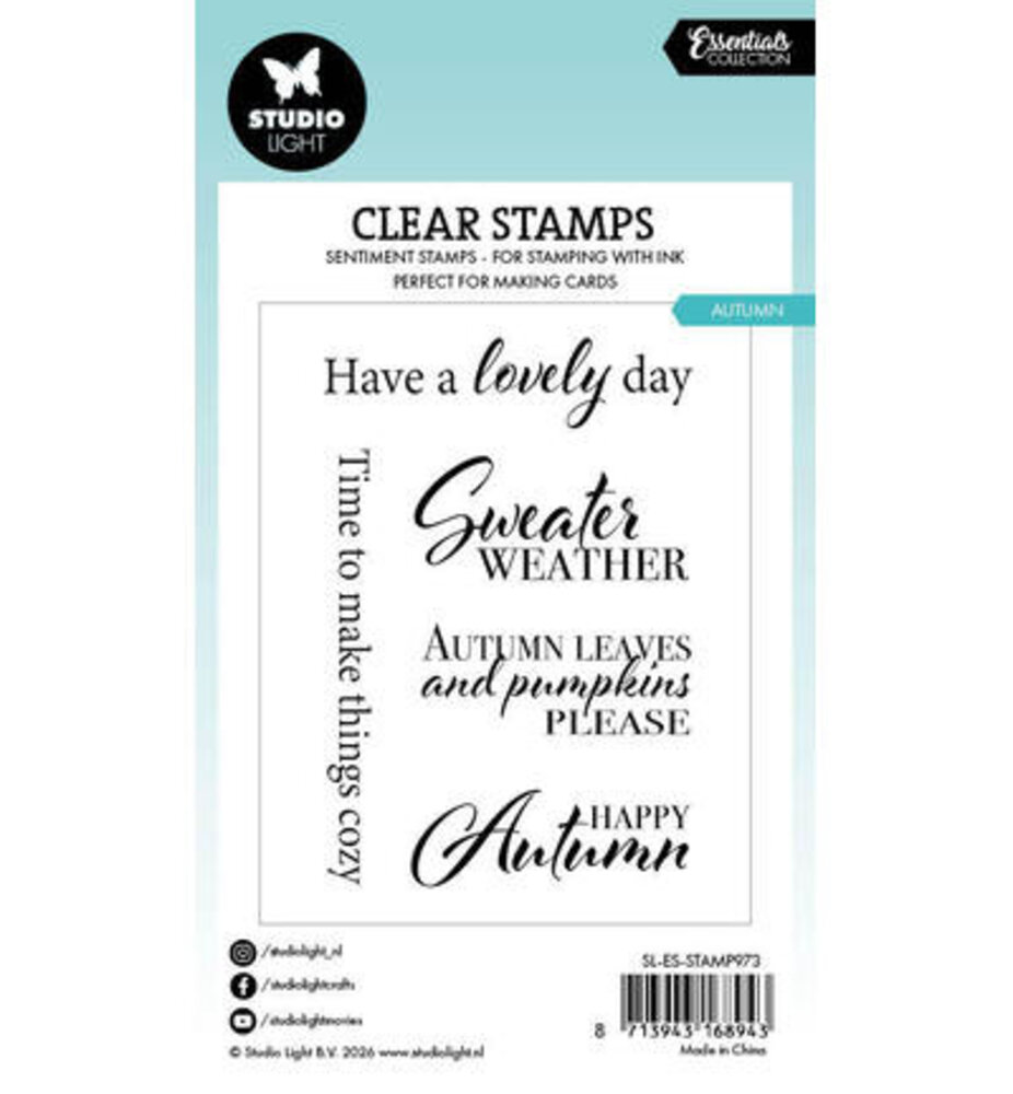 Studio Light Essentials Clear Stamps Autumn (SL-ES-STAMP973) Studio Light Essentials Clear Stamps Autumn (SL-ES-STAMP973)