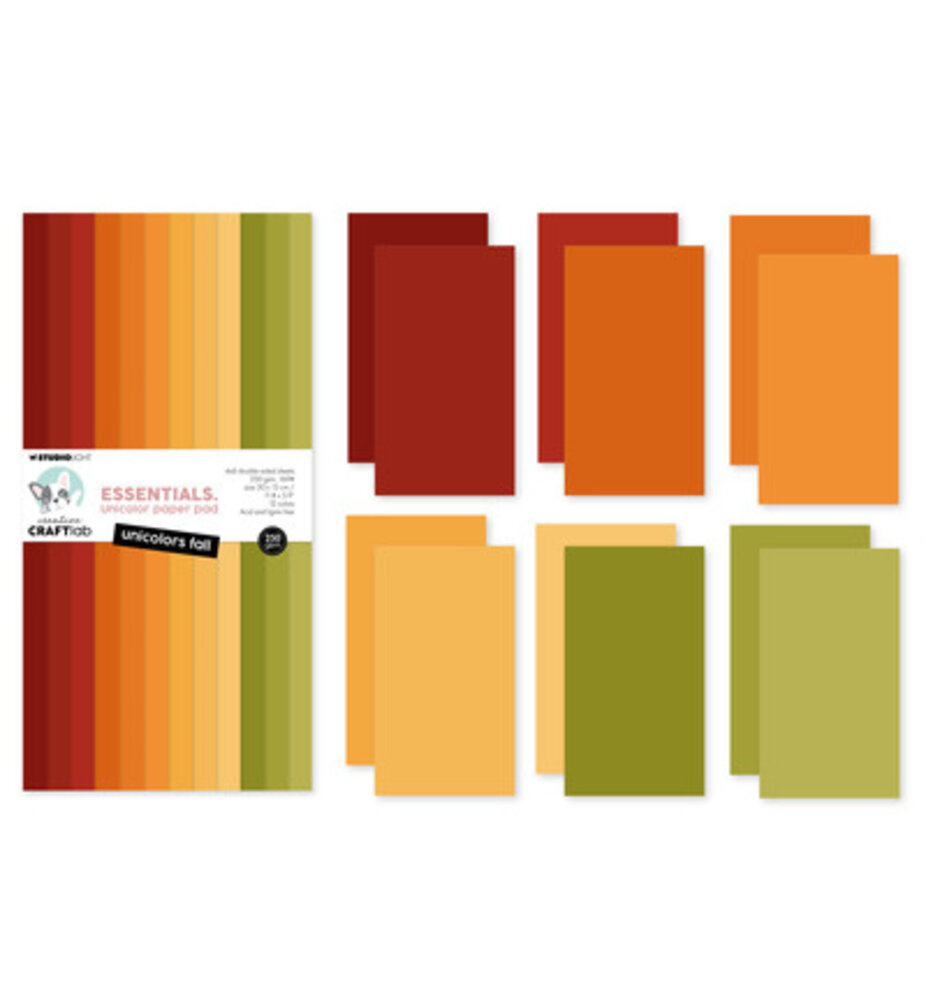 Creative Craftlab PRE-ORDER Essentials Fall Slimline Unicolor Paper Pad (CCL-ES-UPP506)