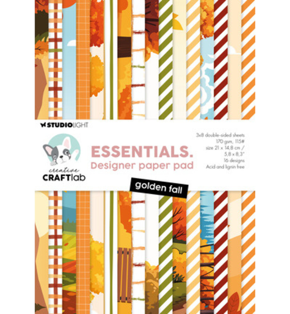 Creative Craftlab PRE-ORDER Essentials Golden Fall A5 Paper Pad (CCL-ES-DPP508)