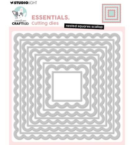 Creative Craftlab PRE-ORDER Essentials Dies Nested Squares Scallop (CCL-ES-CD1126)