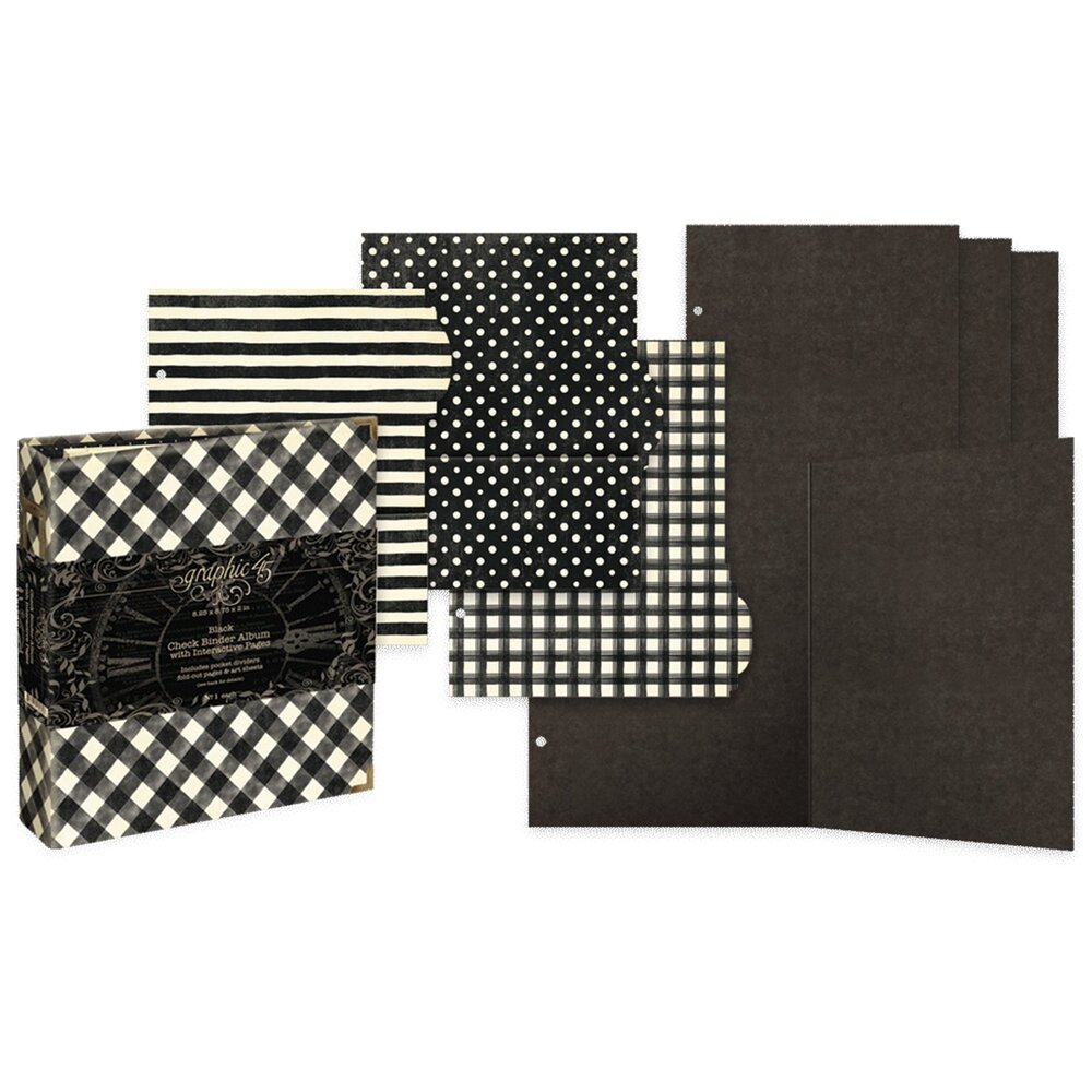 Graphic 45 PRE-ORDER Binder Album with Interactive Pages Check (4503316)