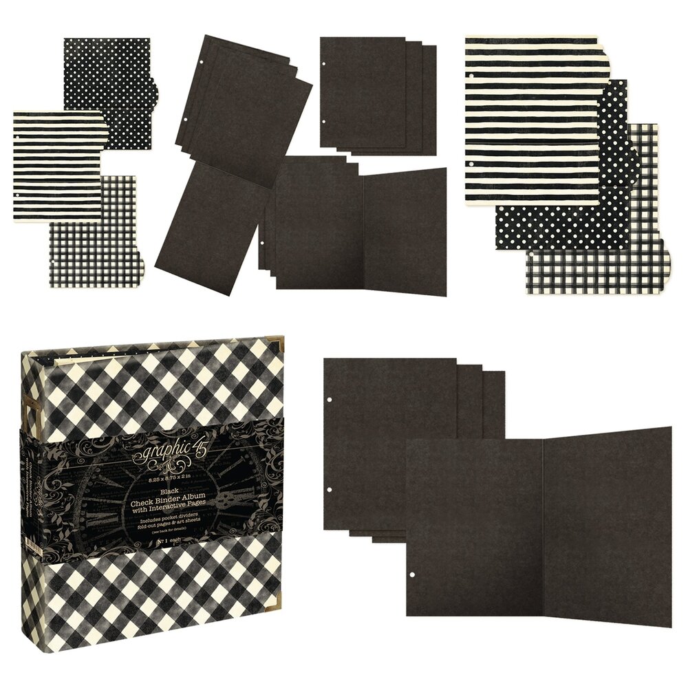 Graphic 45 PRE-ORDER Binder Album with Interactive Pages Check (4503316)