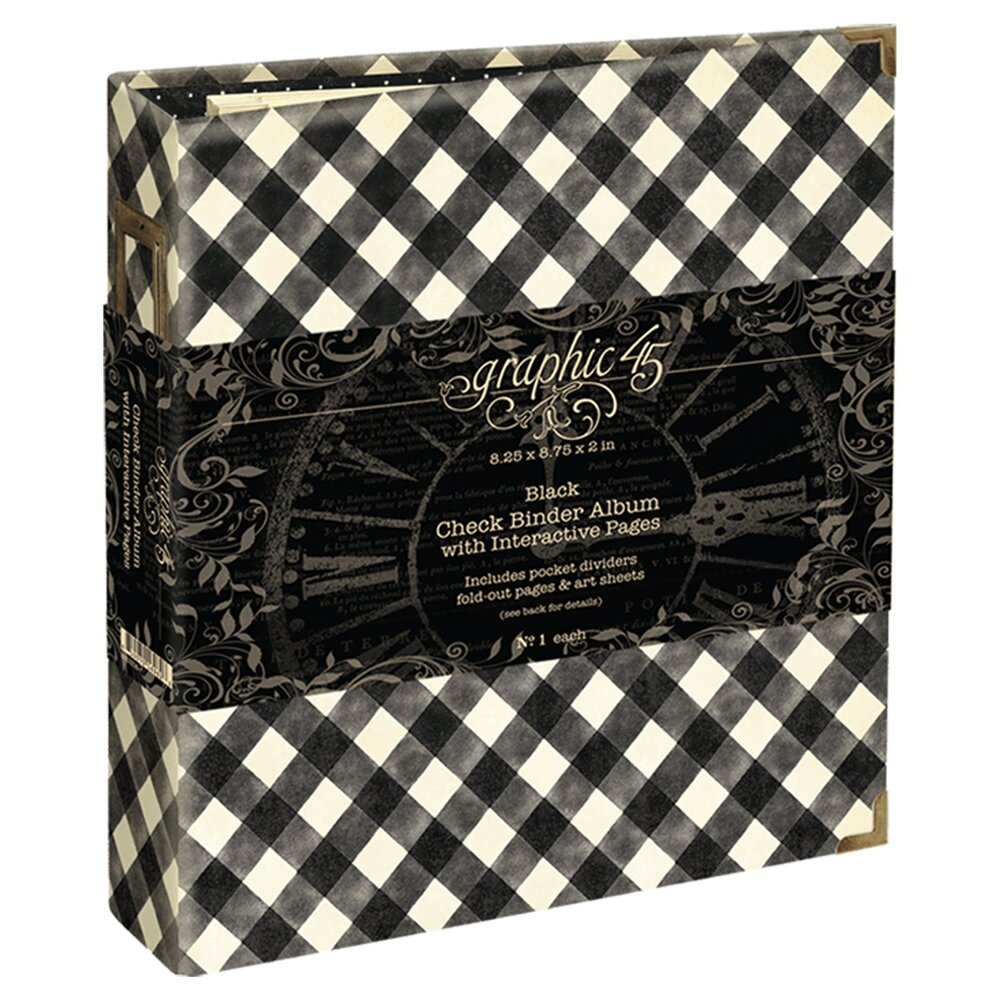 Graphic 45 PRE-ORDER Binder Album with Interactive Pages Check (4503316)