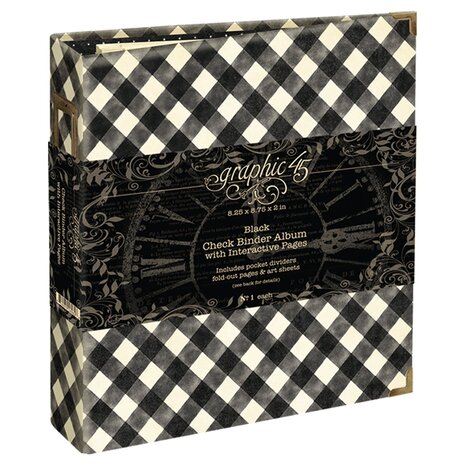 Graphic 45 PRE-ORDER Binder Album with Interactive Pages Check (4503316)