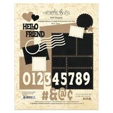 Graphic 45 Postage Stamp Collage & Numbers Die Set (4503315)