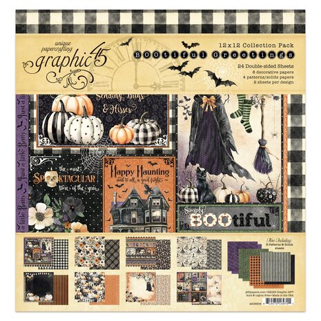 Graphic 45 PRE-ORDER BOOtiful Greetings 12x12 Inch Collection Pack (4503308)