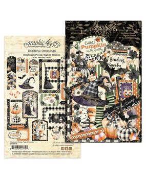 Graphic 45 PRE-ORDER BOOtiful Greetings Chipboard Pieces, Tags & Frames (4503303)