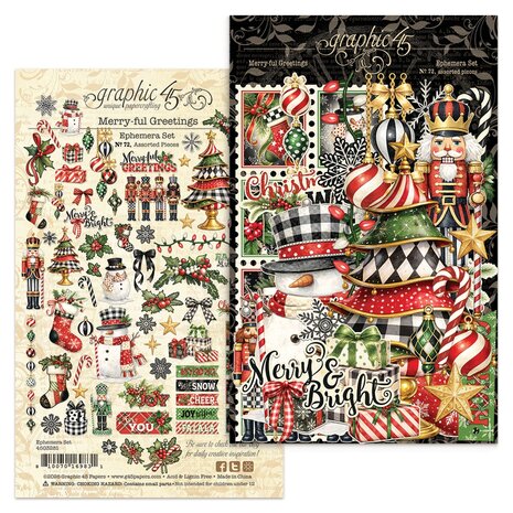 Graphic 45 PRE-ORDER Merry-ful Greetings Ephemera Set (4503281) Graphic 45 PRE-ORDER Merry-ful Greetings Ephemera Set (4503281)