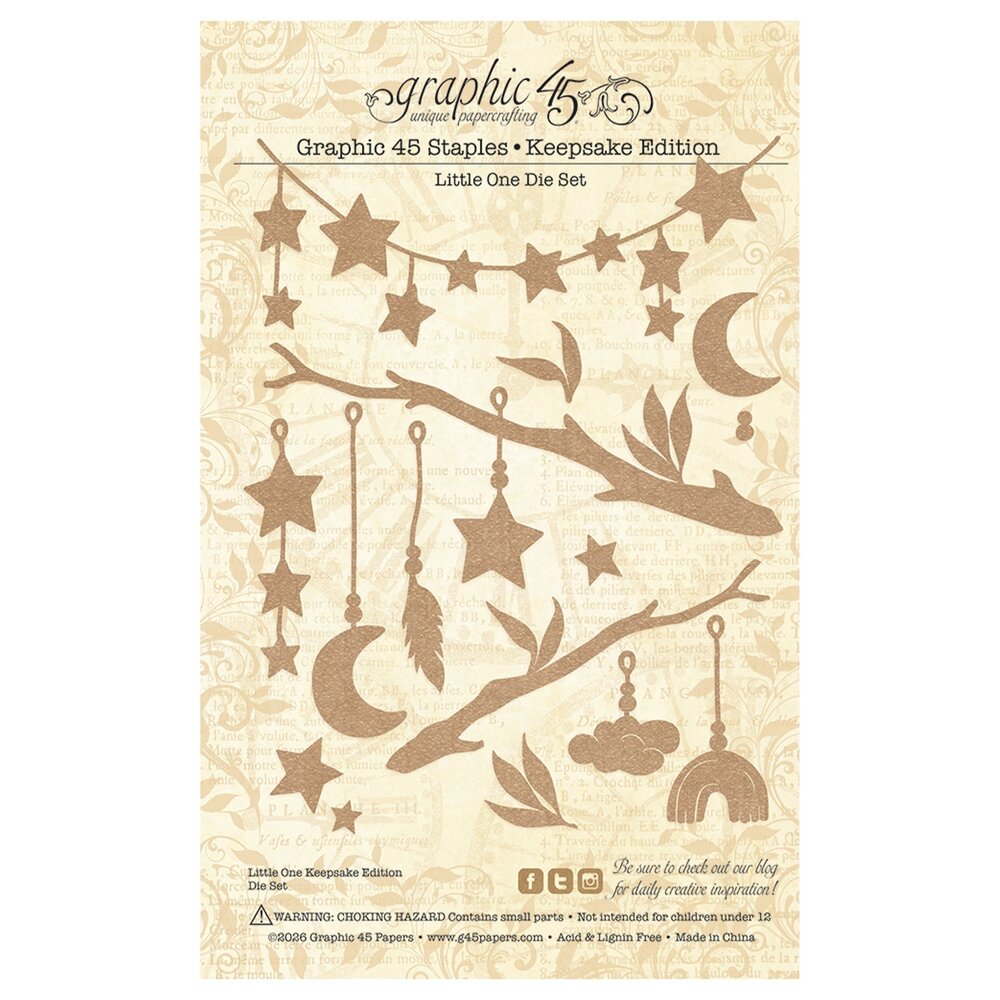 Graphic 45 PRE-ORDER Little One 12x12 Inch Keepsake Kit with Exclusive Metal Die-Set (4503319)