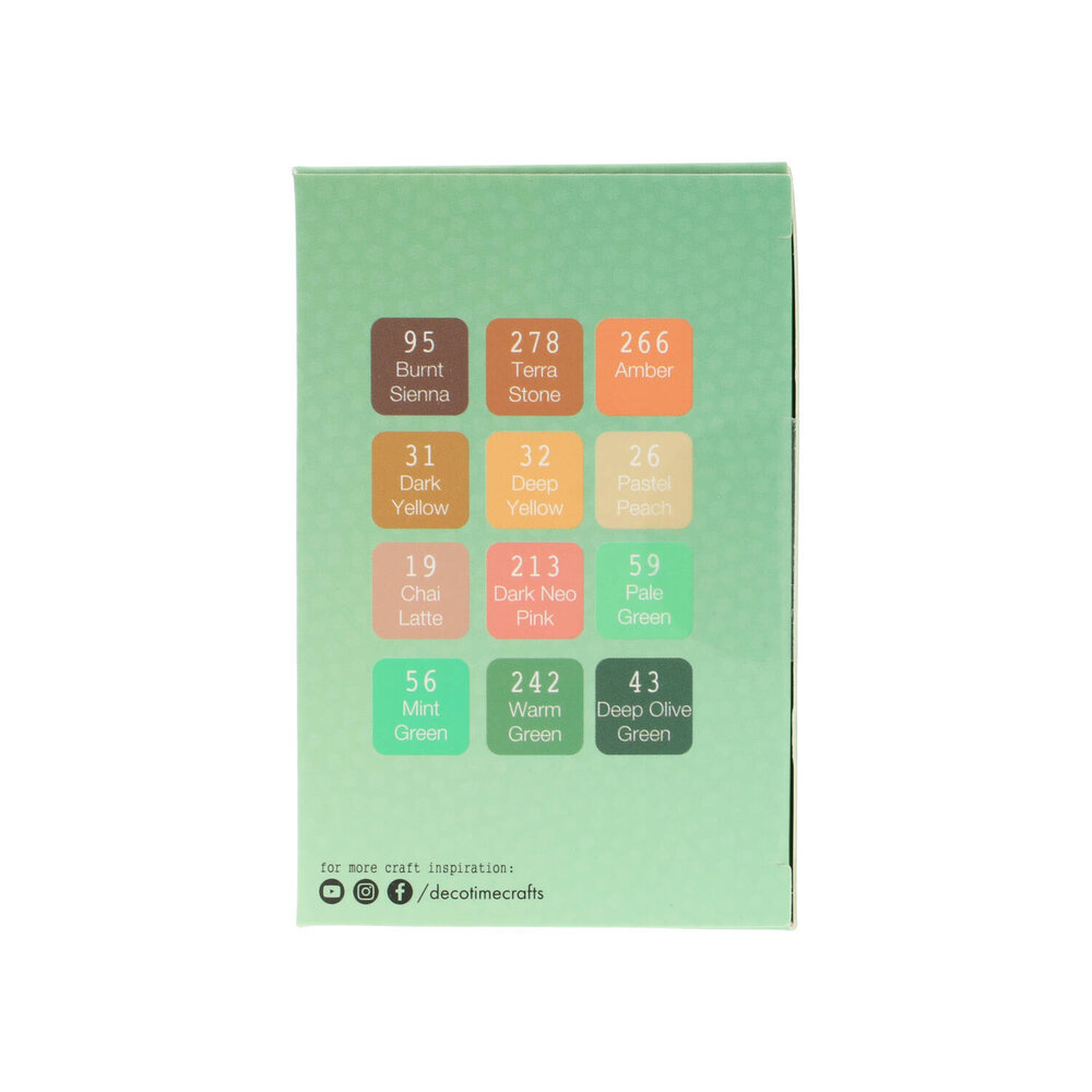 DécoTime 12 Alcohol Markers Warm Green (3005439) DécoTime 12 Alcohol Markers Warm Green (3005439)