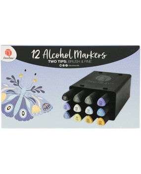 DécoTime 12 Alcohol Markers Indian Blue (3005439)