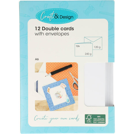 Craft & Design Cards & Envelopes A6 Snow White (3207167) Craft & Design Cards & Envelopes A6 Snow White (3207167)