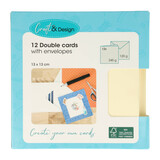 Craft & Design Cards & Envelopes 13x13cm Creme (3207167)