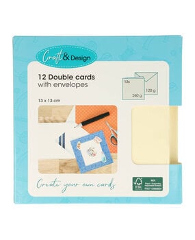 Craft & Design Cards & Envelopes 13x13cm Creme (3207167) Craft & Design Cards & Envelopes 13x13cm Creme (3207167)