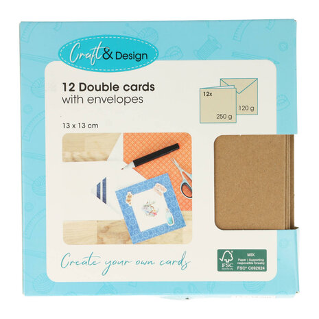 Craft & Design Cards & Envelopes 13x13cm Kraft (3207167) Craft & Design Cards & Envelopes 13x13cm Kraft (3207167)