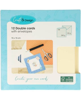 Craft & Design Cards & Envelopes 15x15cm Creme (3207167) Craft & Design Cards & Envelopes 15x15cm Creme (3207167)