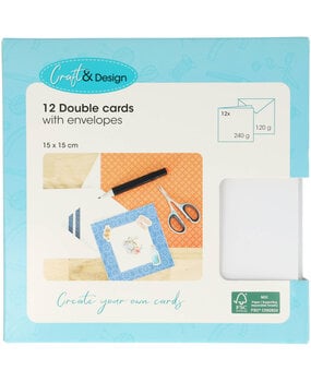 Craft & Design Cards & Envelopes 15x15cm Snow White (3207167) Craft & Design Cards & Envelopes 15x15cm Snow White (3207167)