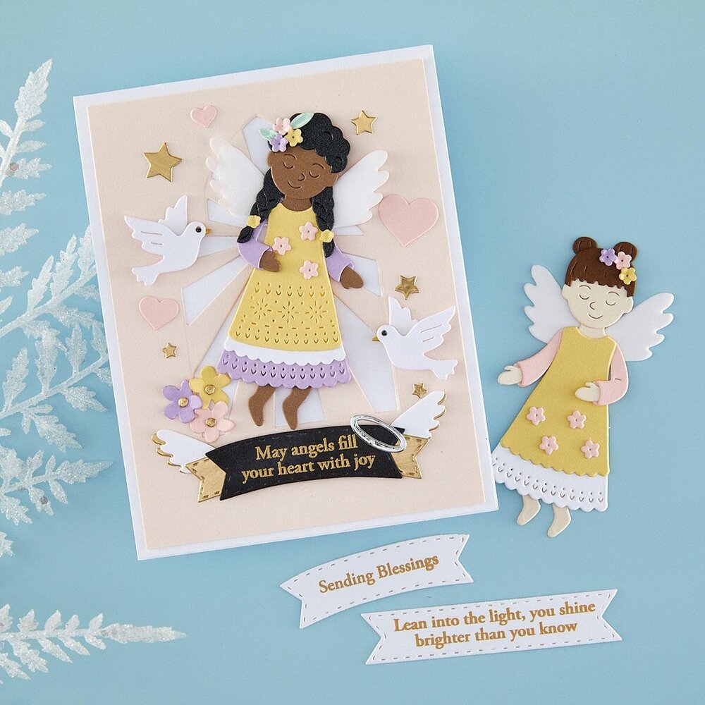 Spellbinders PRE-ORDER Bibi's Little Blessings Everyday Blessings & Banners Stamp & Die Set (SDS-230) Spellbinders PRE-ORDER Bibi's Little Blessings Everyday Blessings & Banners Stamp & Die Set (SDS-230)