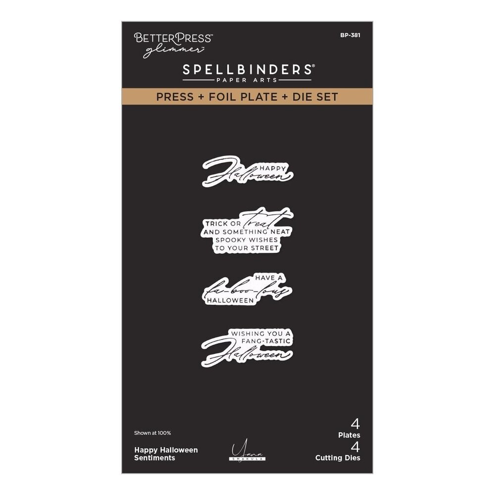 Spellbinders PRE-ORDER Halloween City Holiday Happy Halloween Sentiments Press Plate & Die Set (BP-381) Spellbinders PRE-ORDER Halloween City Holiday Happy Halloween Sentiments Press Plate & Die Set (BP-381)