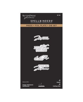 Spellbinders PRE-ORDER Halloween City Holiday Happy Halloween Sentiments Press Plate & Die Set (BP-381) Spellbinders PRE-ORDER Halloween City Holiday Happy Halloween Sentiments Press Plate & Die Set (BP-381)
