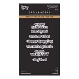 Spellbinders PRE-ORDER Halloween Hugs Spooky Sentiments Press Plate & Die Set (BP-387)