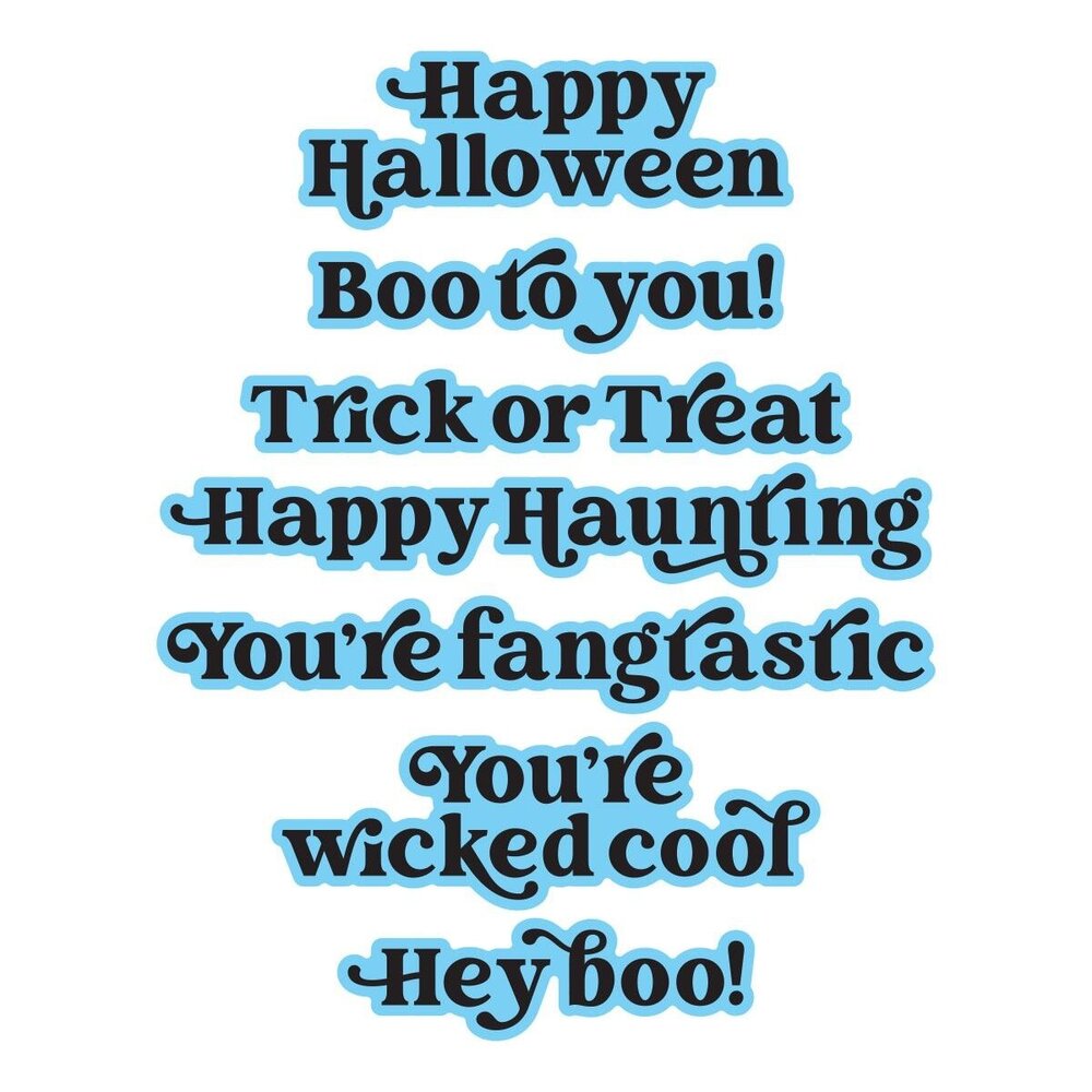Spellbinders PRE-ORDER Halloween Hugs Spooky Sentiments Press Plate & Die Set (BP-387) Spellbinders PRE-ORDER Halloween Hugs Spooky Sentiments Press Plate & Die Set (BP-387)