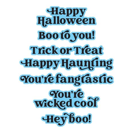 Spellbinders PRE-ORDER Halloween Hugs Spooky Sentiments Press Plate & Die Set (BP-387) Spellbinders PRE-ORDER Halloween Hugs Spooky Sentiments Press Plate & Die Set (BP-387)