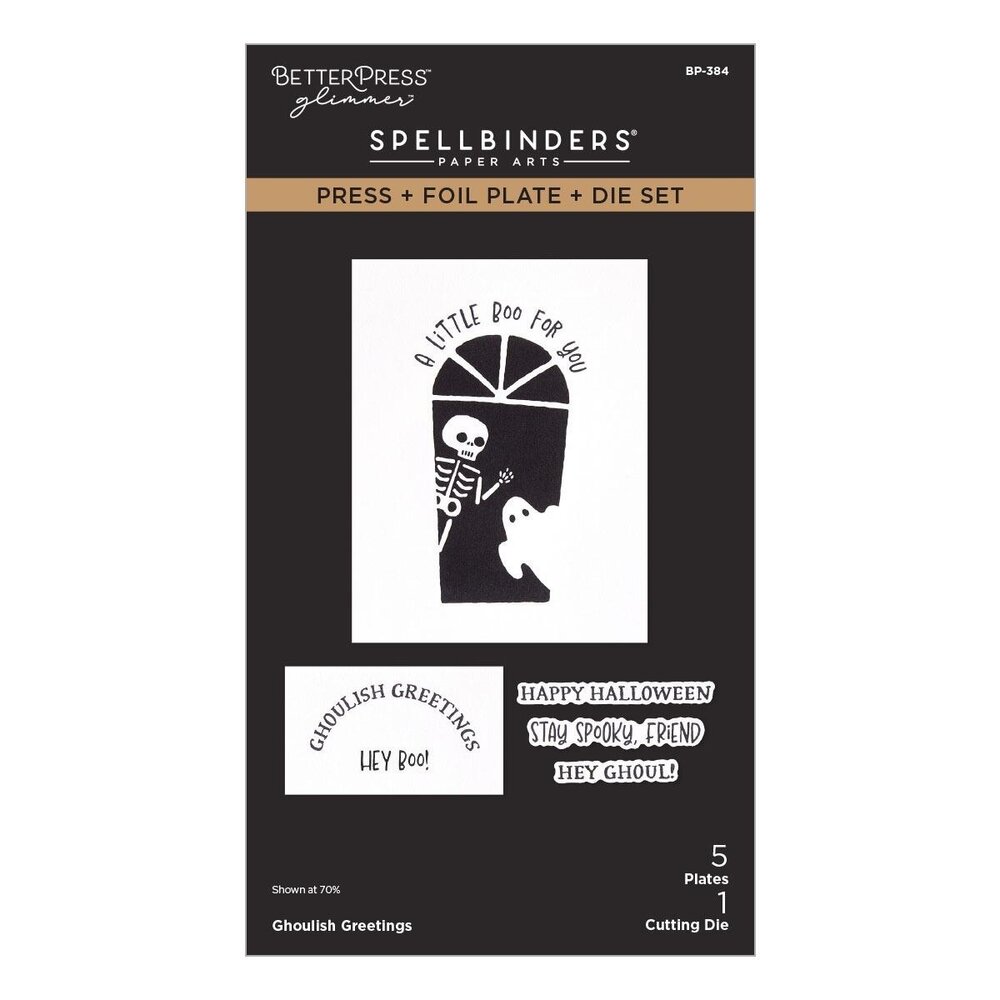 Spellbinders PRE-ORDER Midnight Mischief Ghoulish Greetings Press Plate & Die Set (BP-384) Spellbinders PRE-ORDER Midnight Mischief Ghoulish Greetings Press Plate & Die Set (BP-384)