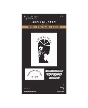 Spellbinders PRE-ORDER Midnight Mischief Ghoulish Greetings Press Plate & Die Set (BP-384) Spellbinders PRE-ORDER Midnight Mischief Ghoulish Greetings Press Plate & Die Set (BP-384)