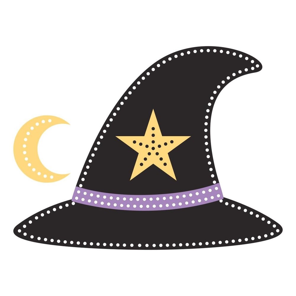 Spellbinders PRE-ORDER Halloween Felt Stitch & Create Charming Witch Hat Dies (S4-1564) Spellbinders PRE-ORDER Halloween Felt Stitch & Create Charming Witch Hat Dies (S4-1564)