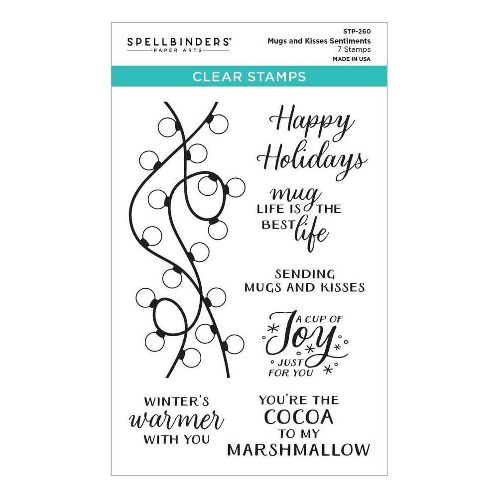Spellbinders PRE-ORDER Mugs & Kisses Sentiments Clear Stamp Set (STP-260) Spellbinders PRE-ORDER Mugs & Kisses Sentiments Clear Stamp Set (STP-260)