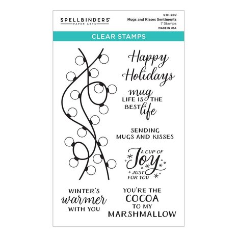 Spellbinders PRE-ORDER Mugs & Kisses Sentiments Clear Stamp Set (STP-260) Spellbinders PRE-ORDER Mugs & Kisses Sentiments Clear Stamp Set (STP-260)
