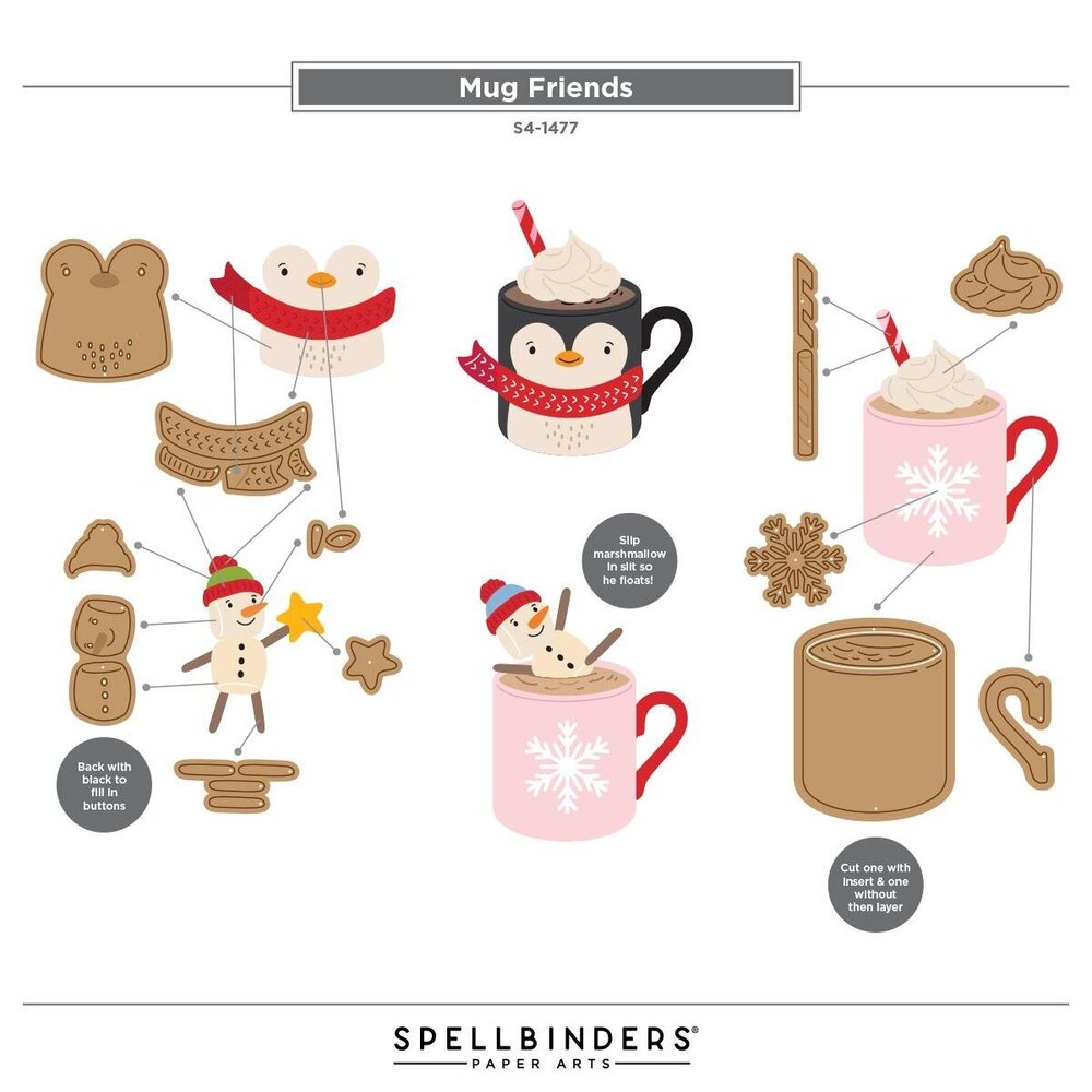 Spellbinders PRE-ORDER Mugs & Kisses Mug Friends Dies (S4-1477) Spellbinders PRE-ORDER Mugs & Kisses Mug Friends Dies (S4-1477)