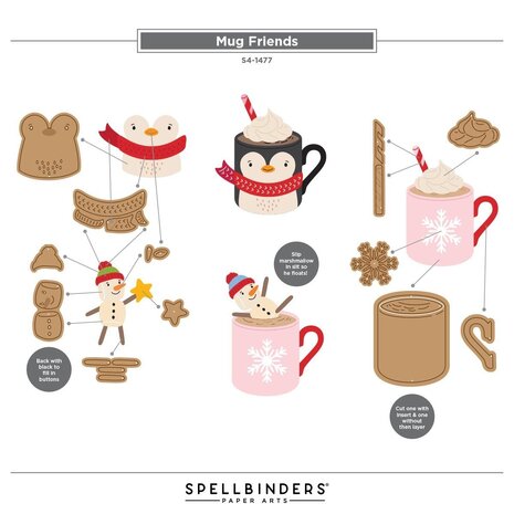 Spellbinders PRE-ORDER Mugs & Kisses Mug Friends Dies (S4-1477) Spellbinders PRE-ORDER Mugs & Kisses Mug Friends Dies (S4-1477)