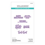 Spellbinders PRE-ORDER Classic Mouse Costume Party Trick-or-Treat Sentiments Stamp & Die Set (SDS-240)
